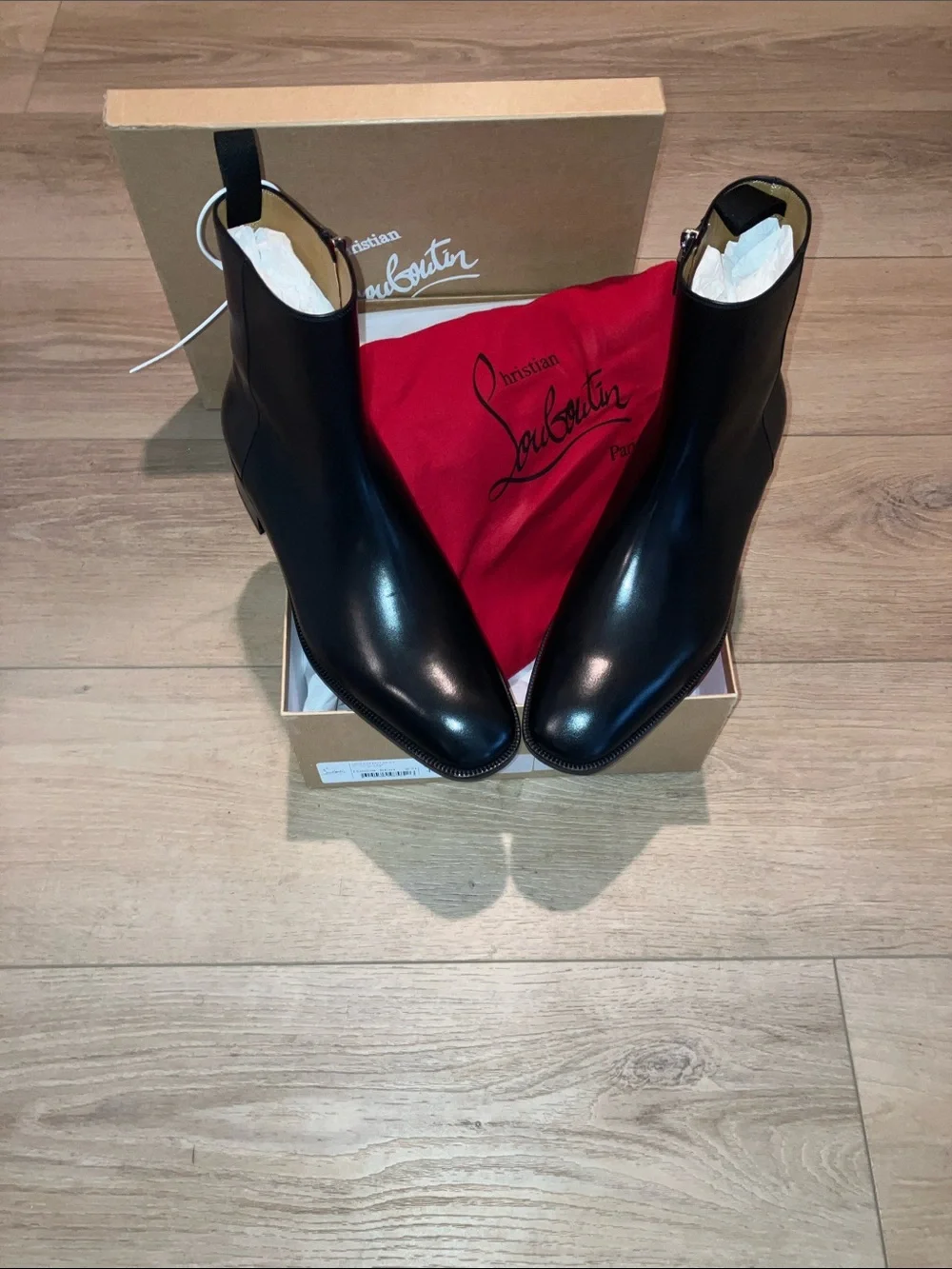 Christian Louboutin Men’s Black Leather Samson Boots
